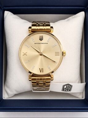 Invicta Gold-Tone Women's Dress Watch with Crystal Accents